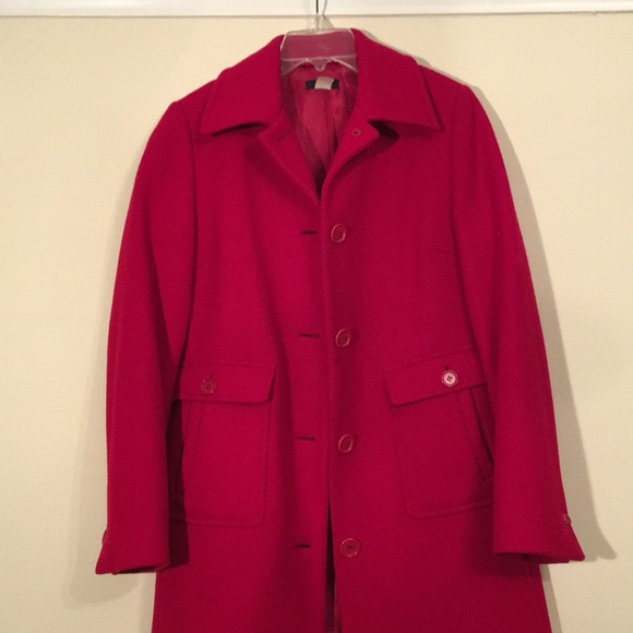 Red J.Crew coat - Picture 2 of 7